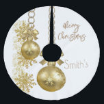 Falda Para El Árbol De Navidad De Poliéster Ornamento navideño de oro del árbol de navidad de<br><div class="desc">Navidades y la falda del árbol de vacaciones</div>