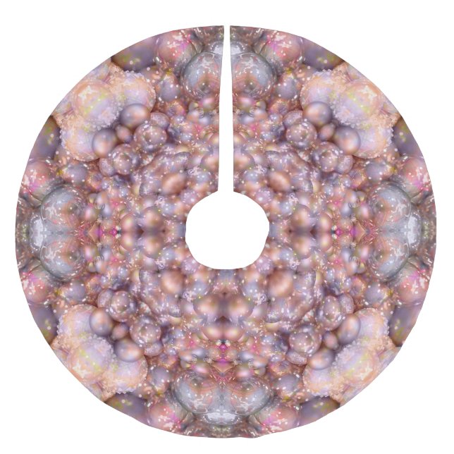 Falda Para El Árbol De Navidad De Poliéster Ornamentos brillantes (Anverso)