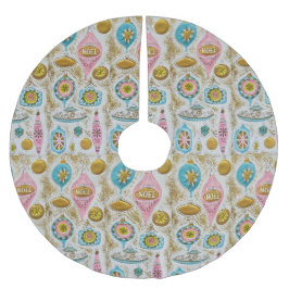 Falda Para El Árbol De Navidad De Poliéster Ornamentos navideños modernos de mediados de siglo