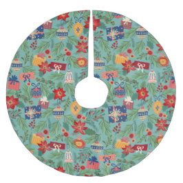 Falda Para El Árbol De Navidad De Poliéster Ornamentos navideños y fiestas