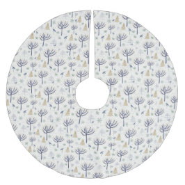 Falda Para El Árbol De Navidad De Poliéster Oro Plata Árboles de Navidad Luces y Ornamentos