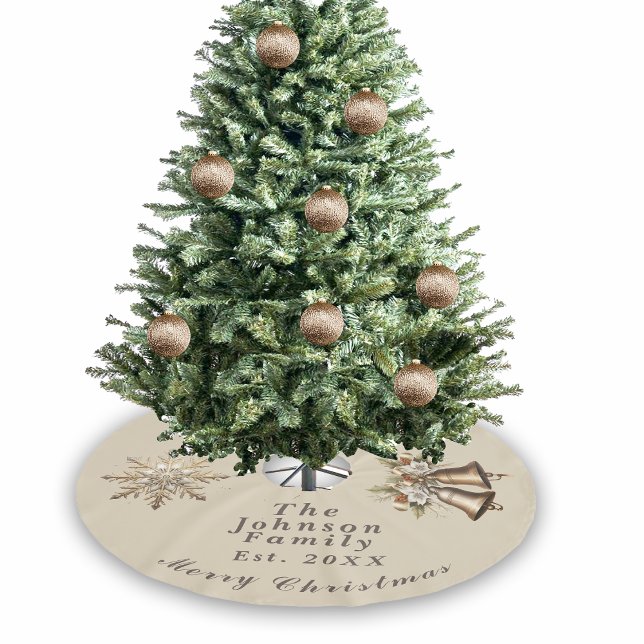 Falda Para El Árbol De Navidad De Poliéster Oro tradicional navideño navideño (Subido por el creador)