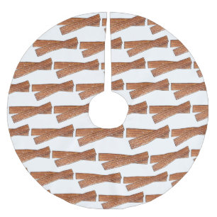 Falda Para El Árbol De Navidad De Poliéster Ortografía de la pastelería de Churro Frito de Por