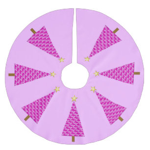 Falda Para El Árbol De Navidad De Poliéster Paisaje púrpura árbol de Navidad moderno