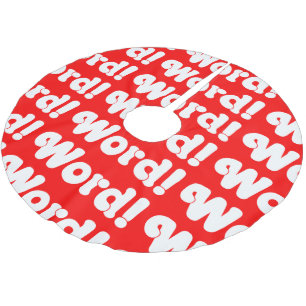 Falda Para El Árbol De Navidad De Poliéster ¡Palabra!