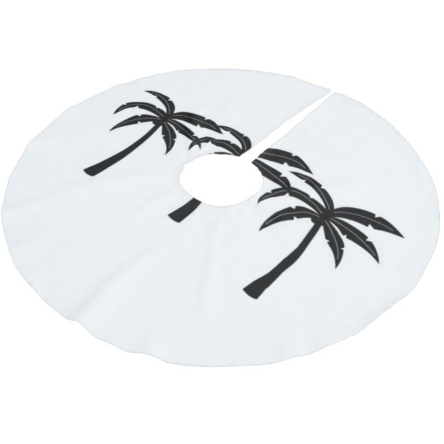 Falda Para El Árbol De Navidad De Poliéster Palmeras Tropicales (Angular)