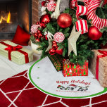 Falda Para El Árbol De Navidad De Poliéster Pandas Navidades personalizados<br><div class="desc">Este diseño de Pandas Navidades Personalizados te llenará con el sabor de feriado. Puede personalizar todo el texto para decir algo diferente si lo desea,  o puede mantenerlo como si admirara el original. Felices fiestas!</div>