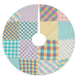 Falda Para El Árbol De Navidad De Poliéster Papel de época: fondo textil sin costuras