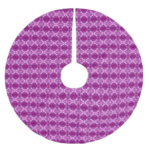 Falda Para El Árbol De Navidad De Poliéster Papel mural Art Deco - amatista morado y blanco