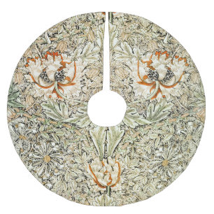 Falda Para El Árbol De Navidad De Poliéster Papel pintado floral de madreselva de William Morr