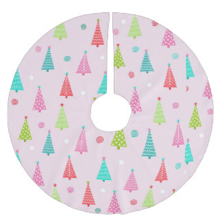 Falda Para El Árbol De Navidad De Poliéster Pastel Christmas Tree Skirt
