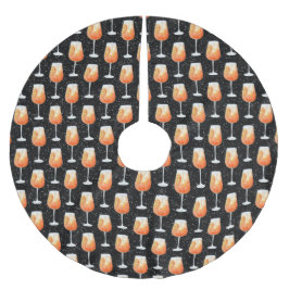 Falda Para El Árbol De Navidad De Poliéster Patrón de Aperol Spritz