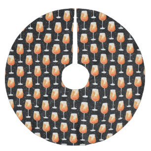 Falda Para El Árbol De Navidad De Poliéster Patrón de Aperol Spritz