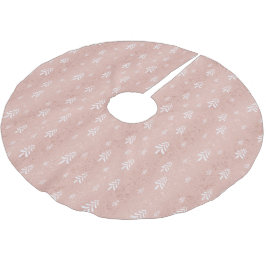 Falda Para El Árbol De Navidad De Poliéster patrón de árbol de navidad de oro Rosa moderno