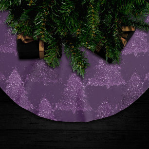 Falda Para El Árbol De Navidad De Poliéster Patrón de árbol móvil Navidades de ciruela profu