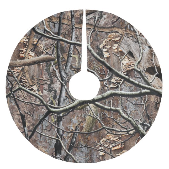 Falda Para El Árbol De Navidad De Poliéster Patrón de camuflaje de caza 8 (Anverso)