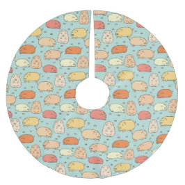 Falda Para El Árbol De Navidad De Poliéster Patrón de cerdo de punto de referencia