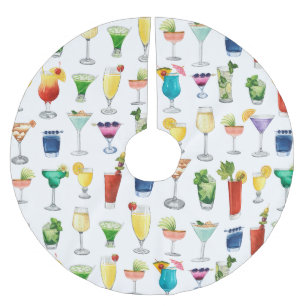 Falda Para El Árbol De Navidad De Poliéster Patrón de cóctel de color de agua vivo Tote Bag