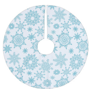 Falda Para El Árbol De Navidad De Poliéster Patrón de copo de nieve