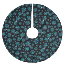 Falda Para El Árbol De Navidad De Poliéster Patrón de copos de nieve de Navidades mágicos