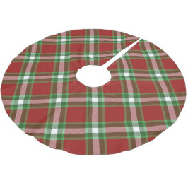Falda Para El Árbol De Navidad De Poliéster Patrón de cuadros leñador Rojo Verde Blanco Cool