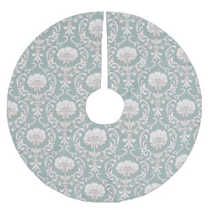 Falda Para El Árbol De Navidad De Poliéster Patrón de Damasco