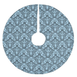 Falda Para El Árbol De Navidad De Poliéster Patrón de Damasco