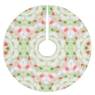 Falda Para El Árbol De Navidad De Poliéster Patrón de estrella de cerezo rosado verde rojo de 