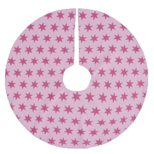 Falda Para El Árbol De Navidad De Poliéster Patrón de estrellas Colores de tendencia Lilac Mar