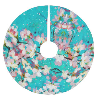 Falda Para El Árbol De Navidad De Poliéster Patrón de fondo geométrico abstracto colorido