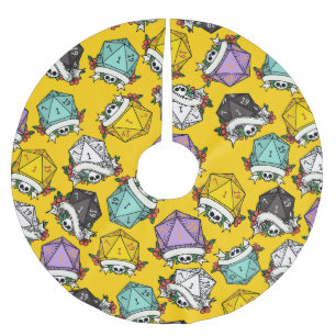 Falda Para El Árbol De Navidad De Poliéster Patrón de juego de dados D20