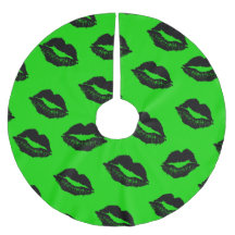 Patrón de los labios de Halloween Negro verde