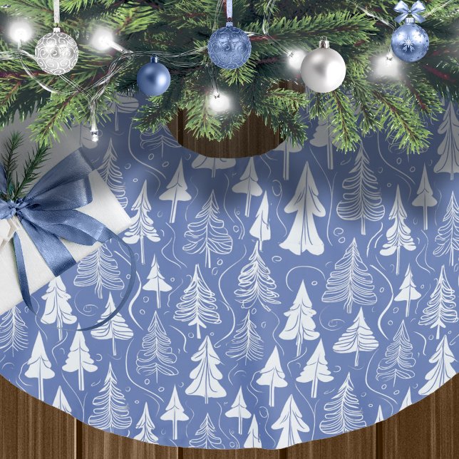 Falda Para El Árbol De Navidad De Poliéster Patrón de Navidades azules#6 ID1009 (Subido por el creador)