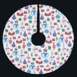 Falda Para El Árbol De Navidad De Poliéster Patrón de Navidades coloridos y sensacionales<br><div class="desc">Celebra la temporada de fiestas con este encantador patrón de Navidades hechos a mano con hombres de nieve alegres, un Santa alegre y vibrantes adornos. Perfecto para tu falda de árbol de Navidad, este diseño caprichoso reúne todos tus íconos festivos favoritos, añadiendo un toque alegre y juguetón a cualquier decoración...</div>