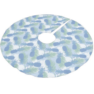 Falda Para El Árbol De Navidad De Poliéster Patrón de piña Pastel Tropical