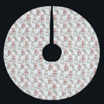 Falda Para El Árbol De Navidad De Poliéster Patrón de Snowman de los navidades<br><div class="desc">Un patrón de hombres de nieve y mujeres de nieve.</div>