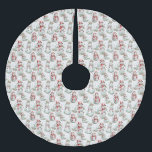 Falda Para El Árbol De Navidad De Poliéster Patrón de Snowman de los navidades<br><div class="desc">Un patrón de hombres de nieve y mujeres de nieve.</div>