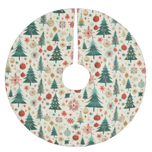 Falda Para El Árbol De Navidad De Poliéster Patrón festivo de vacaciones de invierno
