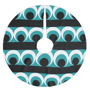 Falda Para El Árbol De Navidad De Poliéster Patrón geométrico