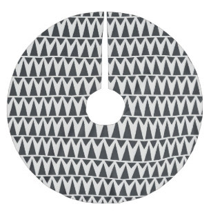 Falda Para El Árbol De Navidad De Poliéster Patrón Geométrico Moderno Sin Precedentes