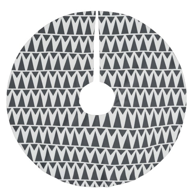 Falda Para El Árbol De Navidad De Poliéster Patrón Geométrico Moderno Sin Precedentes (Anverso)