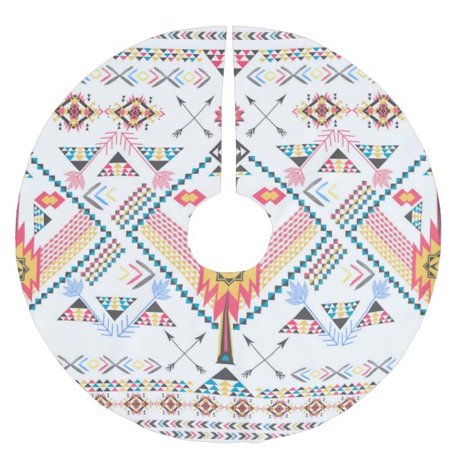 Falda Para El Árbol De Navidad De Poliéster Patrón geométrico tribal de moda de Guay (Anverso)