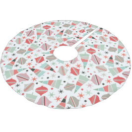 Falda Para El Árbol De Navidad De Poliéster Patrón moderno de vacaciones retro de mediados de 