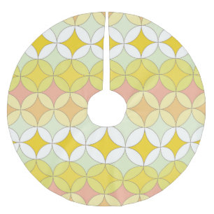 Falda Para El Árbol De Navidad De Poliéster Patrón sin problemas de estilo retro disco