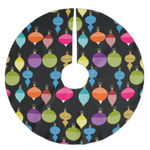 Falda Para El Árbol De Navidad De Poliéster Pelota decorativa de Navidades retro ornamentales