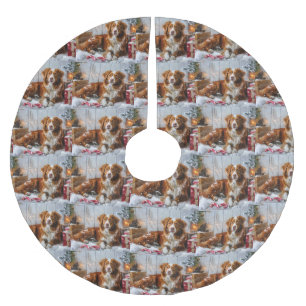 Falda Para El Árbol De Navidad De Poliéster Perro Nova Scotia Duck Tolling Retriever Navidad F
