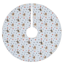 Falda Para El Árbol De Navidad De Poliéster Perros