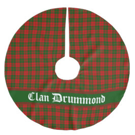 Falda Para El Árbol De Navidad De Poliéster Personalizable Clan Drummond Tartan