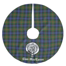 Falda Para El Árbol De Navidad De Poliéster Personalizable Clan MacLaren Escudo Badge & Tartan