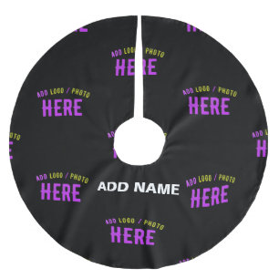 FALDA PARA EL ÁRBOL DE NAVIDAD DE POLIÉSTER PERSONALIZABLE MODERNO ESTILO NEGRO VERIFICADO MAR